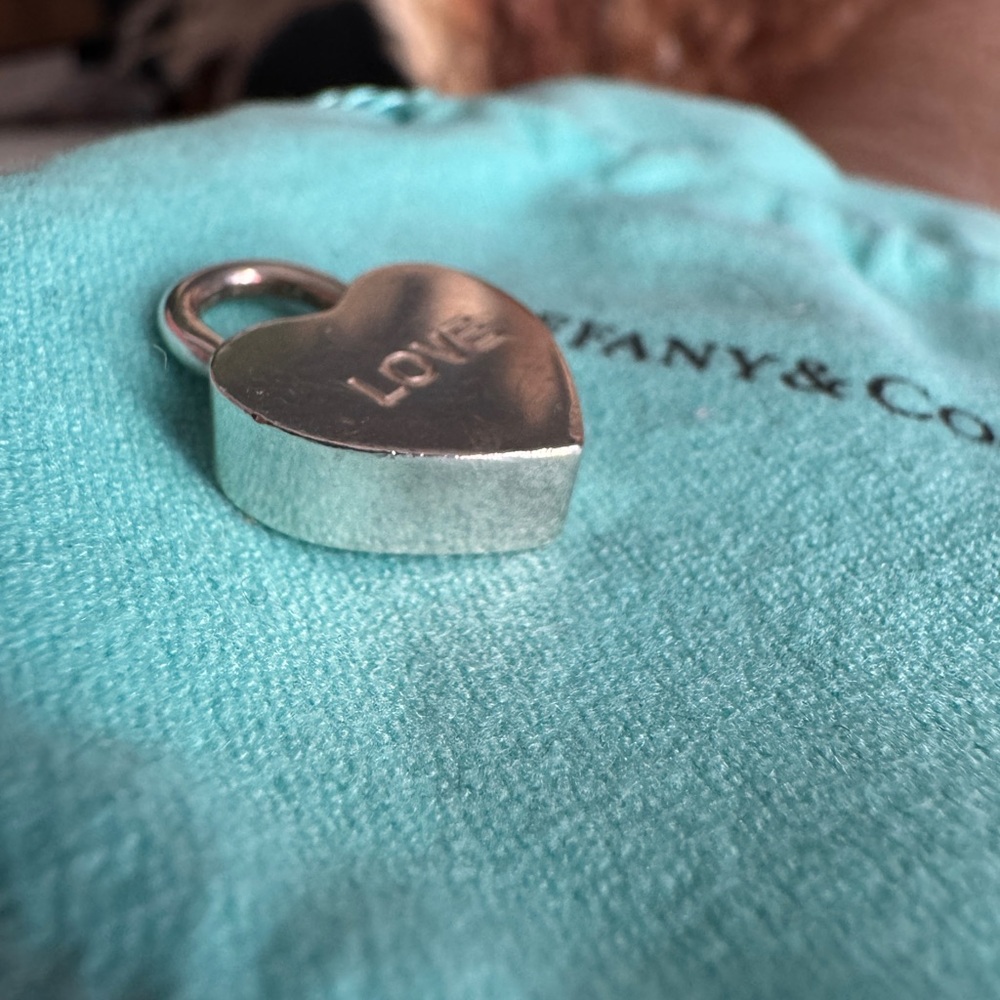 Tiffany & Co. Silver Heart Lock Charm - Picture 3 of 11